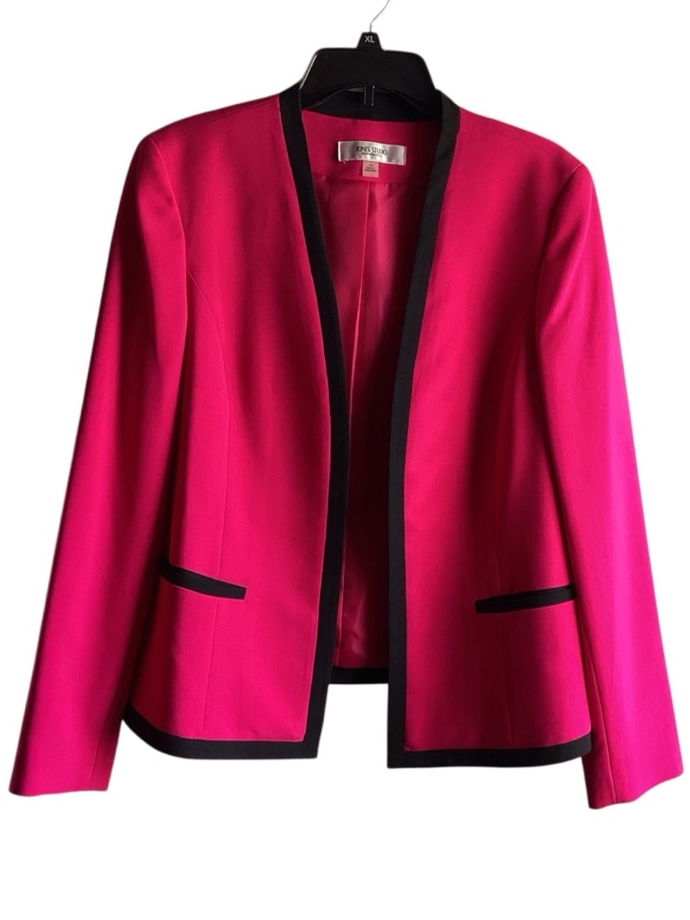 Jones Studio Hot Pink Blazer with Black Trim